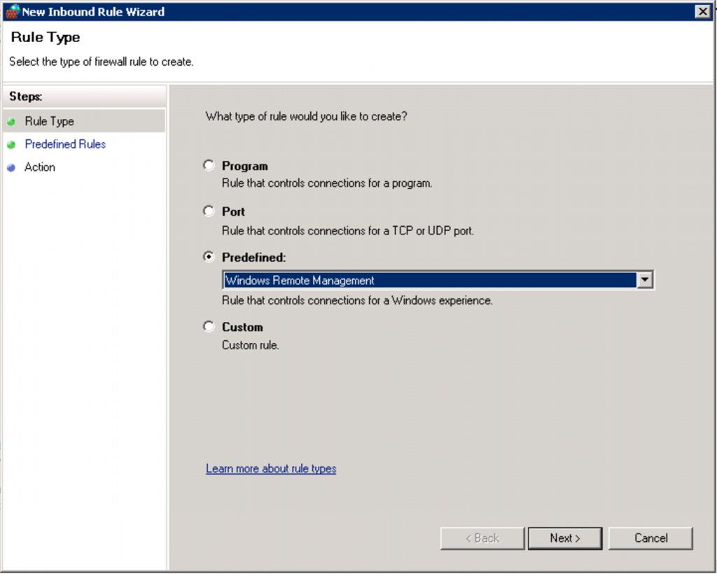 How to enable WinRM - Step 10